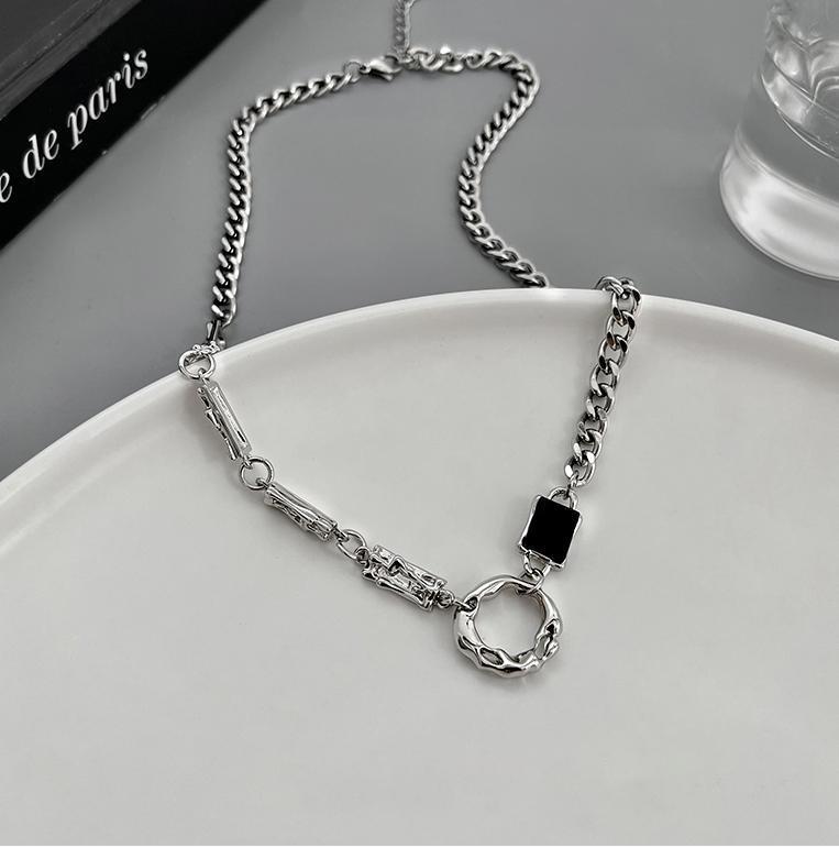 Black Irregular Necklace Chain