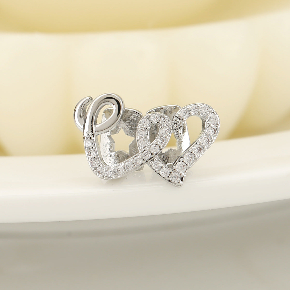Double Heart Tooth Gem Jewelry