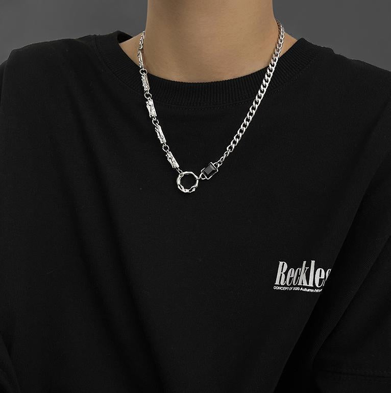 Black Irregular Necklace Chain