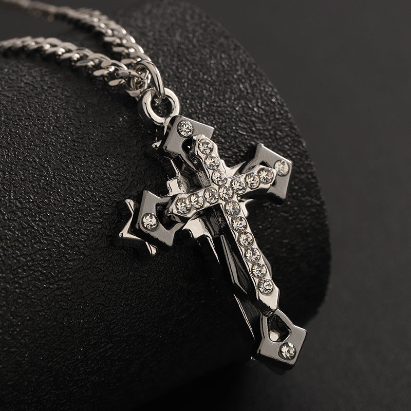 CZ cross necklace