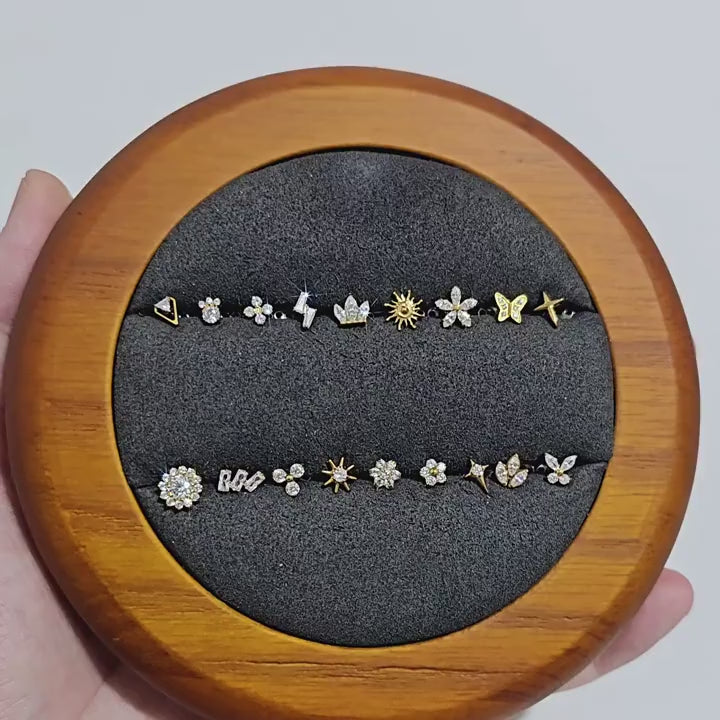 14G G23 Titanium Internal Thread CZ Dermal Anchor