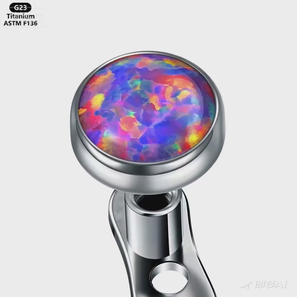 G23 Titanium Opal Dermal Piercing Jewelry Set